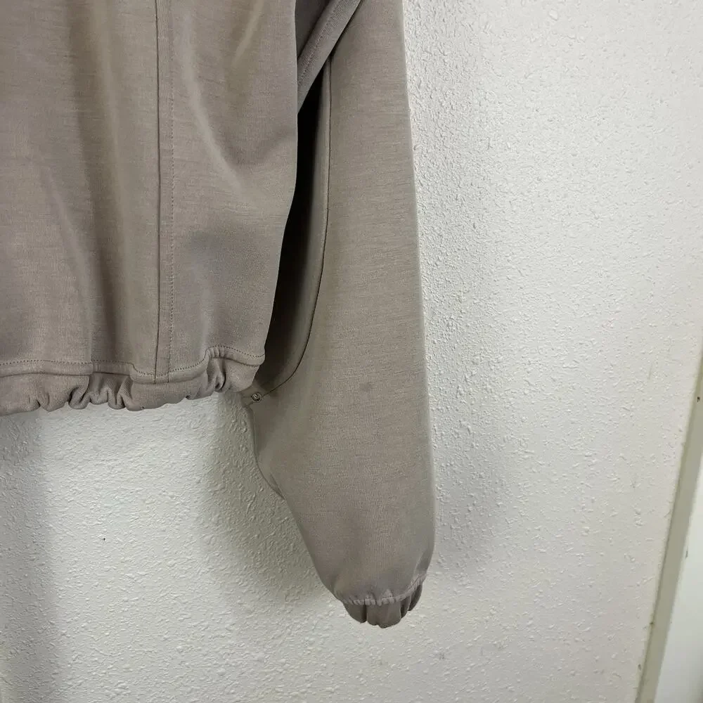 Lululemon Size 8 Brushed Softstreme Half Zip Coo Pullover Oversized Brushed Oak - Picture 6 of 8
